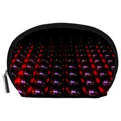 Digital Balls Lights Purple Red Accessory Pouches (large)  by Alisyart