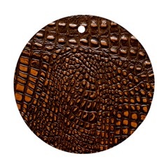 Crocodile Skin Round Ornament (two Sides)