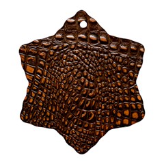 Crocodile Skin Snowflake Ornament (two Sides)