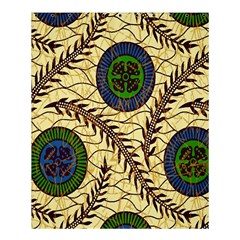 Fabrick Batik Brown Blue Green Leaf Flower Floral Shower Curtain 60  X 72  (medium) 