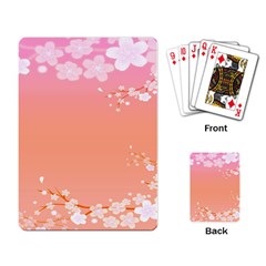 Flower Season Pink Purple Red Playing Card