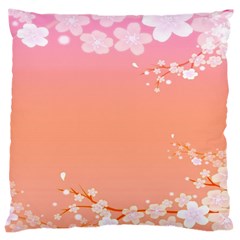 Flower Season Pink Purple Red Large Cushion Case (Two Sides)