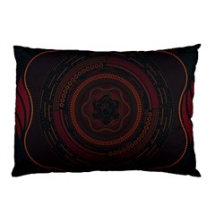 Hand Illustration Graphic Fabric Woven Red Purple Yellow Pillow Case (two Sides)