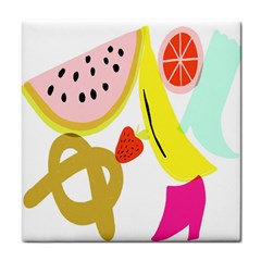 Fruit Watermelon Strawberry Banana Orange Shoes Lime Tile Coasters