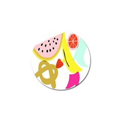 Fruit Watermelon Strawberry Banana Orange Shoes Lime Golf Ball Marker by Alisyart