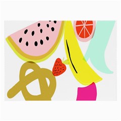 Fruit Watermelon Strawberry Banana Orange Shoes Lime Large Glasses Cloth (2-side)