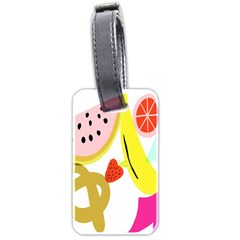 Fruit Watermelon Strawberry Banana Orange Shoes Lime Luggage Tags (two Sides) by Alisyart