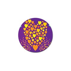 Heart Love Valentine Purple Orange Yellow Star Golf Ball Marker (10 Pack)