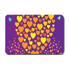 Heart Love Valentine Purple Orange Yellow Star Small Doormat 