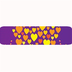 Heart Love Valentine Purple Orange Yellow Star Large Bar Mats by Alisyart