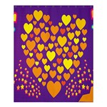 Heart Love Valentine Purple Orange Yellow Star Shower Curtain 60  x 72  (Medium)  60 x72  Curtain