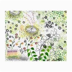 Flower Flowar Sunflower Rose Leaf Green Yellow Picture Small Glasses Cloth (2-side) by Alisyart
