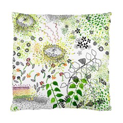 Flower Flowar Sunflower Rose Leaf Green Yellow Picture Standard Cushion Case (one Side)