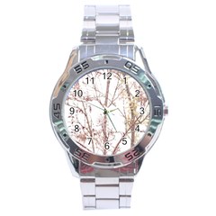 Textured Nature Print Stainless Steel Analogue Watch by dflcprints