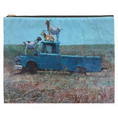Goats On A Pickup Truck Cosmetic Bag (xxxl)  by digitaldivadesigns