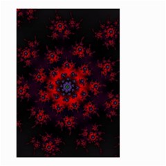 Fractal Abstract Blossom Bloom Red Small Garden Flag (two Sides) by Amaryn4rt