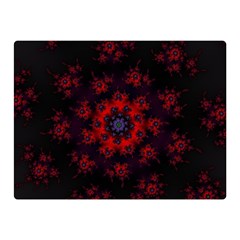 Fractal Abstract Blossom Bloom Red Double Sided Flano Blanket (mini)  by Amaryn4rt