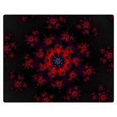 Fractal Abstract Blossom Bloom Red Double Sided Flano Blanket (medium)  by Amaryn4rt