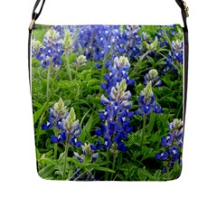 Blue Bonnets Flap Messenger Bag (l)  by CreatedByMeVictoriaB