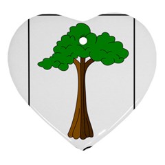 Coat Of Arms Of Equatorial Guinea Heart Ornament (two Sides) by abbeyz71