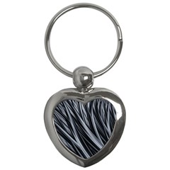 Fractal Mathematics Abstract Key Chains (heart)  by Amaryn4rt