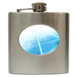 Court Sport Blue Red White Hip Flask (6 oz) Front