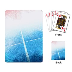 Court Sport Blue Red White Playing Card by Amaryn4rt