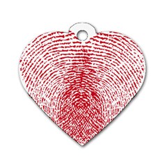 Heart Love Valentine Red Dog Tag Heart (one Side)