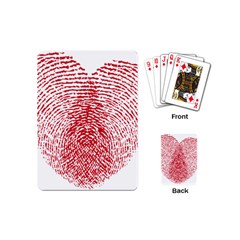 Heart Love Valentine Red Playing Cards (mini) 