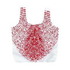 Heart Love Valentine Red Full Print Recycle Bags (m)  by Alisyart