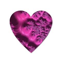 Fractal Artwork Pink Purple Elegant Heart Magnet by Amaryn4rt