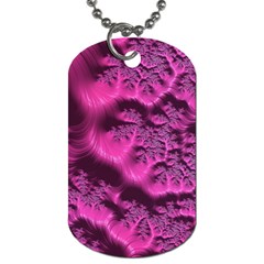 Fractal Artwork Pink Purple Elegant Dog Tag (one Side) by Amaryn4rt