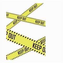 Keep Out Police Line Yellow Cross Entry Small Garden Flag (two Sides) by Alisyart