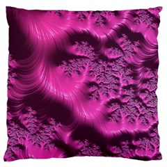Fractal Artwork Pink Purple Elegant Large Cushion Case (one Side) by Amaryn4rt