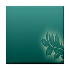 Leaf Green Blue Branch  Texture Thread Tile Coasters