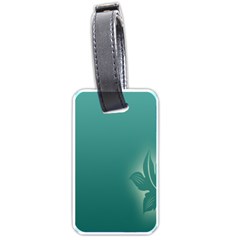 Leaf Green Blue Branch  Texture Thread Luggage Tags (one Side) 