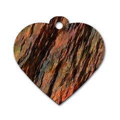 Texture Stone Rock Earth Dog Tag Heart (one Side) by Amaryn4rt