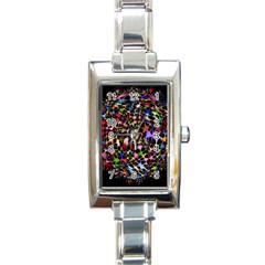 Network Integration Intertwined Rectangle Italian Charm Watch by Amaryn4rt