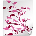 Leaf Pink Floral Canvas 8  x 10  8.15 x9.66  Canvas - 1
