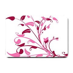 Leaf Pink Floral Small Doormat 