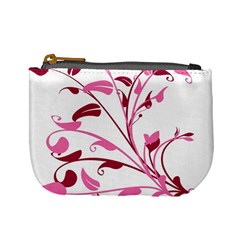 Leaf Pink Floral Mini Coin Purses by Alisyart