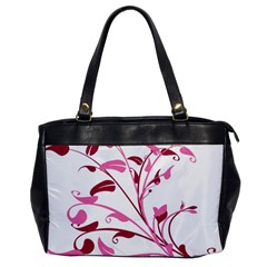 Leaf Pink Floral Office Handbags by Alisyart