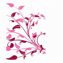 Leaf Pink Floral Small Garden Flag (two Sides)