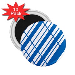 Line Blue Chevron 2 25  Magnets (10 Pack) 