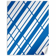 Line Blue Chevron Canvas 12  X 16  