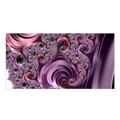 Purple Abstract Art Fractal Art Fractal Satin Shawl