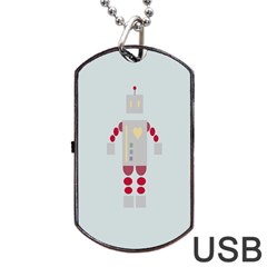 Machine Engine Robot Dog Tag Usb Flash (two Sides)