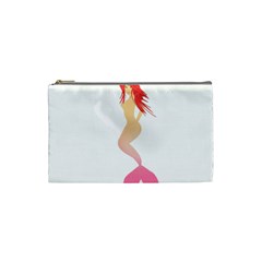 Mermaid Illustrator Beach Fish Sea Pink Red Cosmetic Bag (small) 