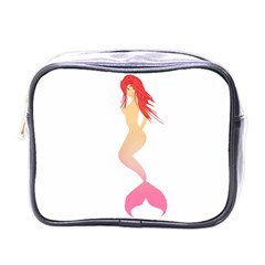 Mermaid Illustrator Beach Fish Sea Pink Red Mini Toiletries Bags