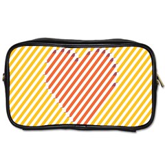 Little Valentine Pink Yellow Toiletries Bags by Alisyart